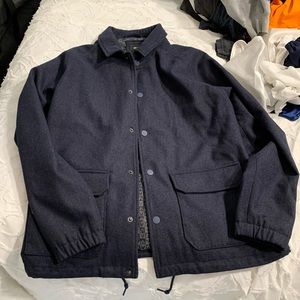 NWOT RVCA Navy Blue Wool Coat